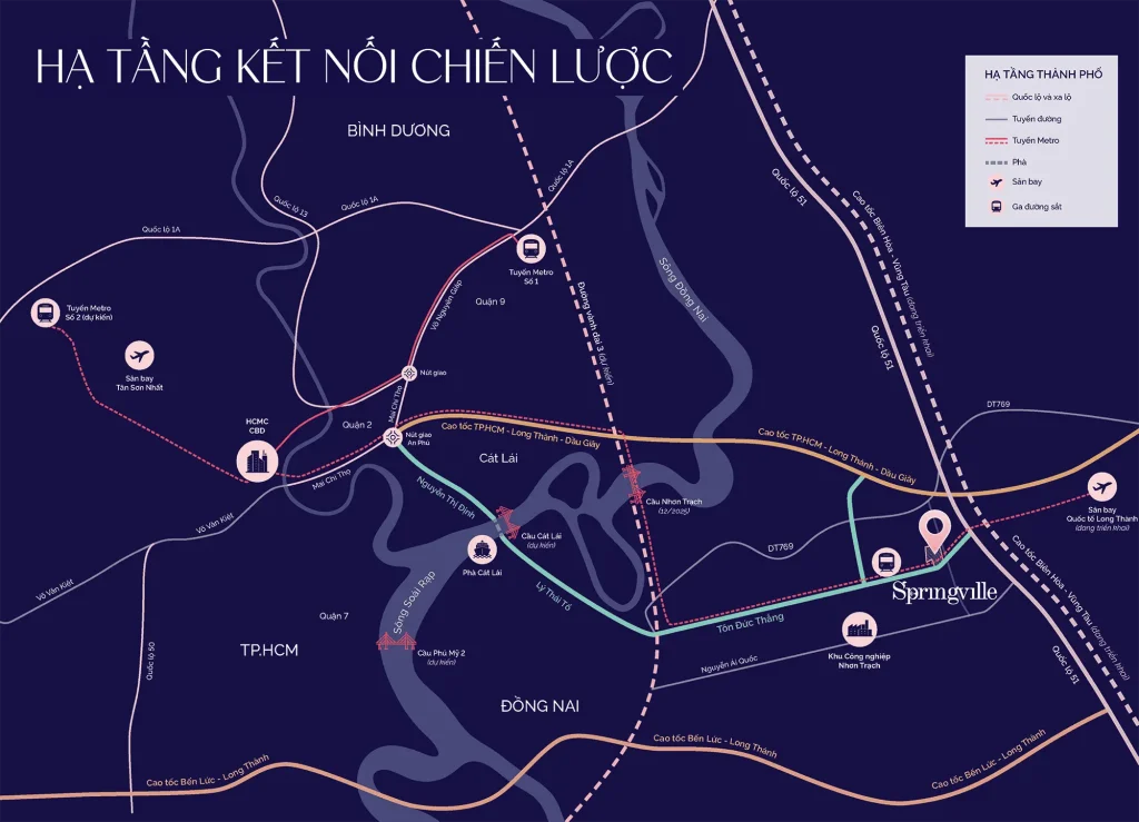 SPRINGVILLE ĐÔ THỊ QUỐC TẾ LIỀN KỀ SÂN BAY LONG THÀNH 3 springville vi tri vang tai trung tam ha tang ket noi chien luoc lien thong moi tuyen giao thong quan trong